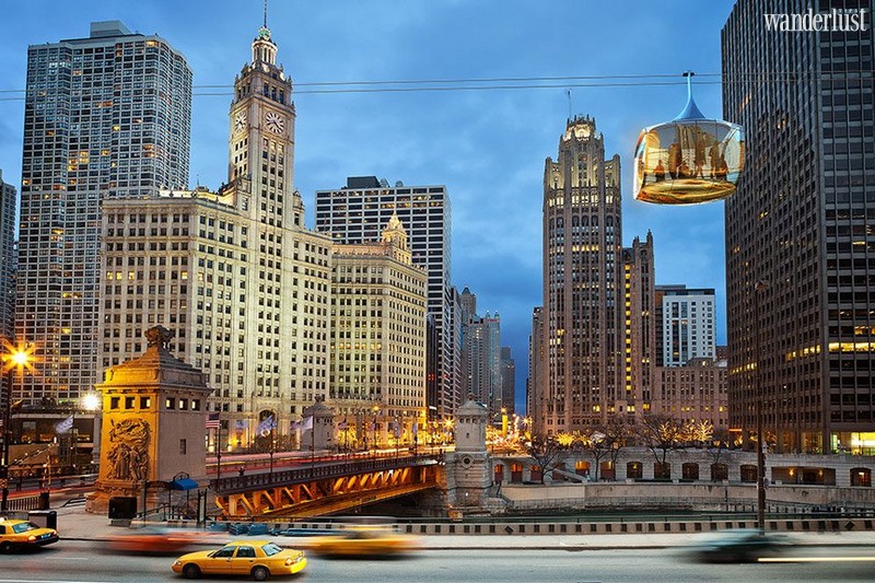 Wanderlust Tips Magazine | Chicago Skyline aerial cable car