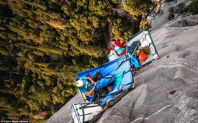 Wanderlust Tips Magazine | Hair-raising camping on the vertical rock cliff