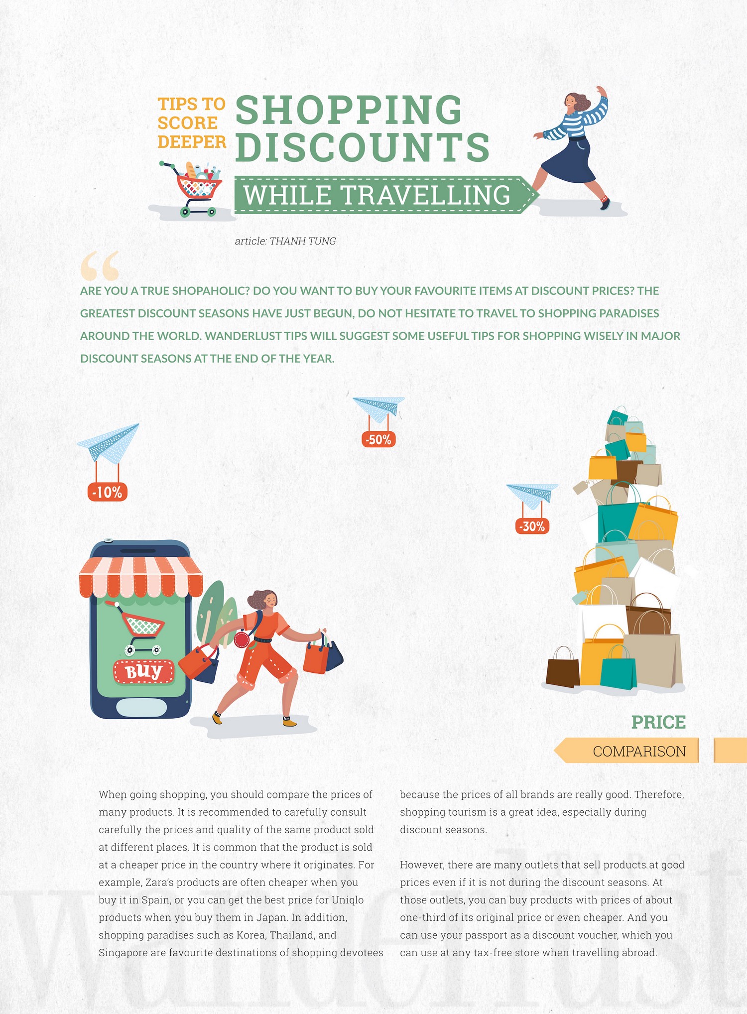 Wanderlust Tips Magazine | Tips to score deeper shopping discounts while travelling