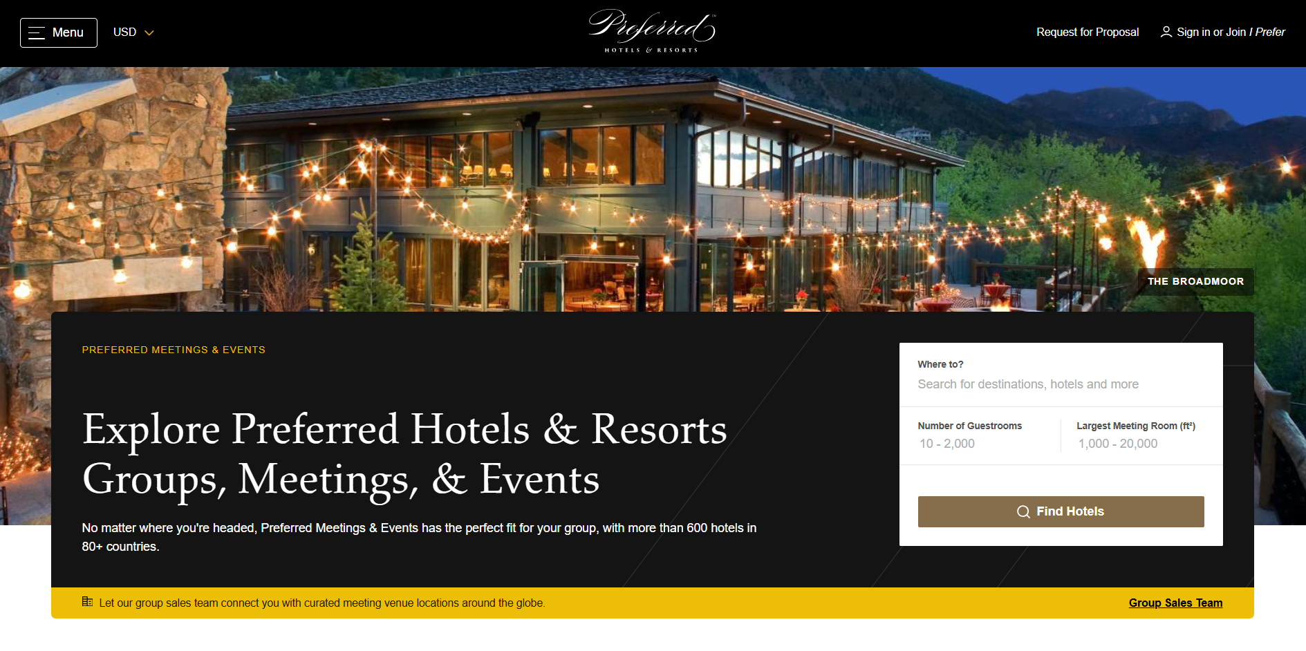 Preferred Hotels & Resorts has unveiled its newly redesigned Meeting Planner website
